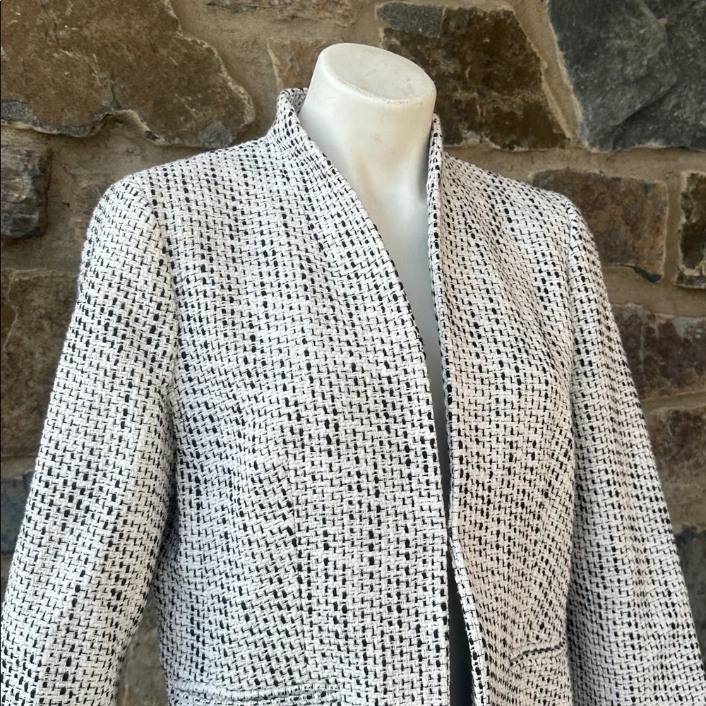 J. Crew Going-out blazer in black-and-white tweed size Large